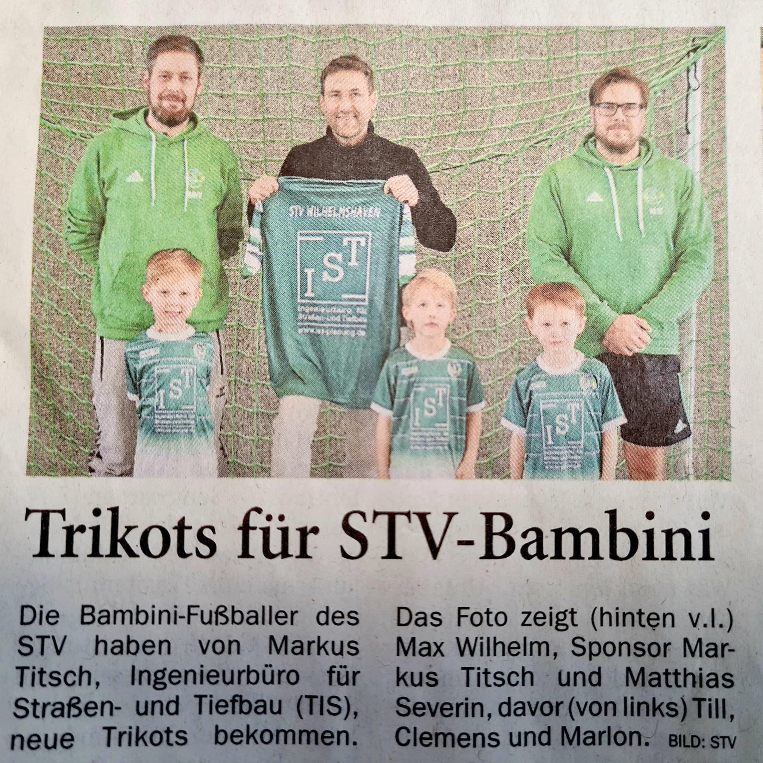 Neue Trikots für die STV-Bambini